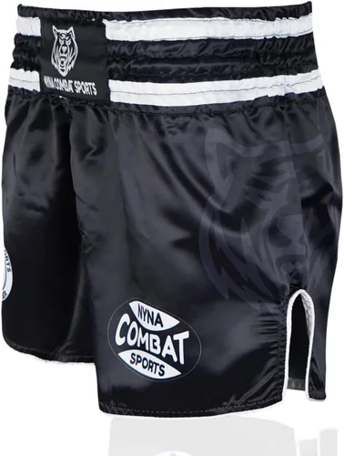 Vista 2 de Nyna Combat Muay Thai Shorts MMA Pantalones cortos para entrenamiento de lucha para artes marciales para hombres y mujeres
