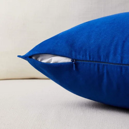 Vista 3 de Fancy Homi - Paquete de 2 fundas de almohada decorativas azul real de 14x14 pulgadas para sala de estar, sofá cama, sofá, decoración moderna bohemia