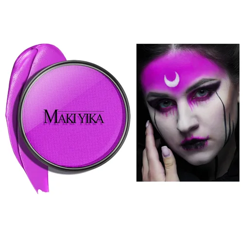 Vista 8 de Pintura facial blanca para maquillaje de Halloween, base blanca y negra 01 Blanco