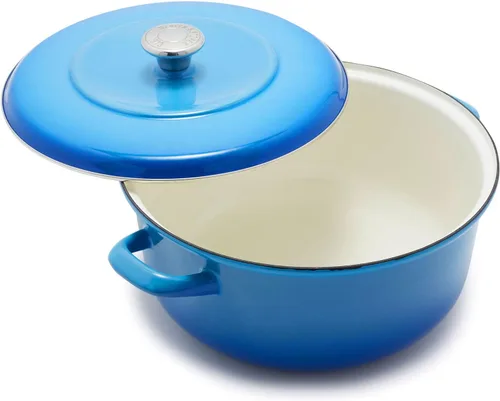 Vista 12 de Merten & Storck - Horno holandés de hierro esmaltado alemán color azul