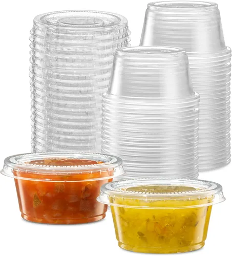 Vista 20 de Vasos de plástico sumergibles negros para porciones de 4 oz - 100