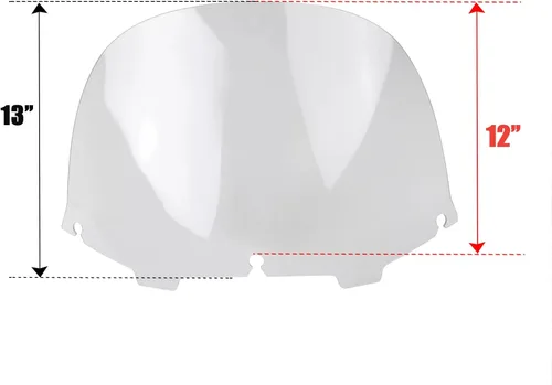 Vista 7 de Parabrisas ondulado transparente de 13 pulgadas para Harley Electra Glide Street Glide Ultra Classic y Trike 1996-2013