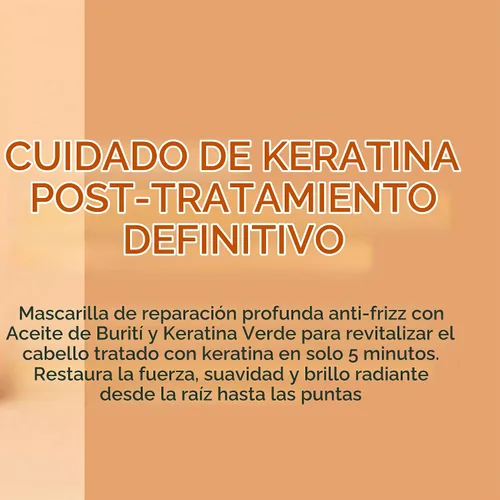 Vista 8 de Kerazon Professional Mascarilla capilar antiencrespamiento con queratina para el cuidado de la queratina, hidratante, hidratación profunda