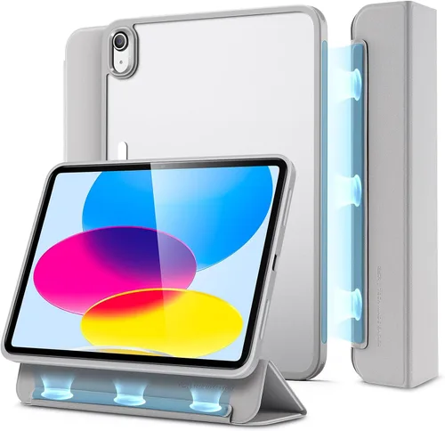 Vista 8 de ESR Funda para iPad (A16) de 11ª/10ª generación (2025/2022), cubierta magnética desmontable, soporte triple inteligente con parte trasera rígida