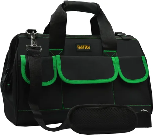 Vista 9 de FASTECH Bolsa de herramientas de 20 pulgadas, bolsa de herramientas grande, impermeable, kit de herramientas de boca ancha, organizador de bolsa