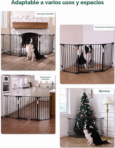 Vista 8 de Babelio Puerta de bebé extra ancha de 72 pulgadas, valla de perro de 30 pulgadas de alto con cierre automático para escaleras, puertas de cocina