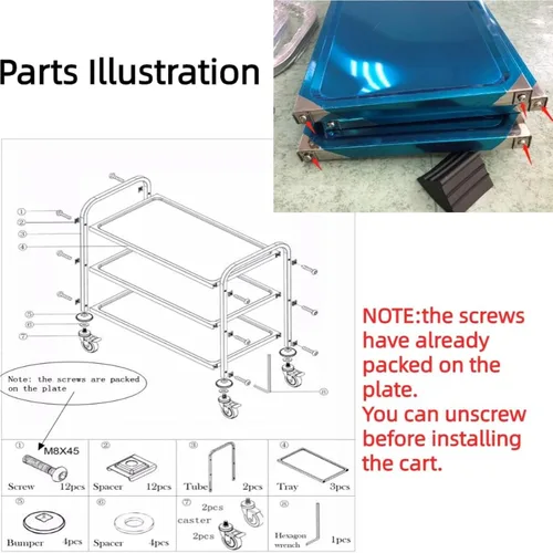 Vista 8 de Nisorpa Carrito utilitario de acero inoxidable de 3 niveles, 30 pulgadas de largo x 16 pulgadas de ancho x 33 pulgadas de alto, carritos rodantes