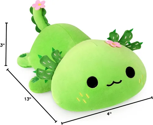Vista 8 de Onsoyours Lindo Peluche de Axolotl, Suave Almohada de Peluche de Salamandra Animal de Peluche, Juguete de Peluche Kawaii para Niños