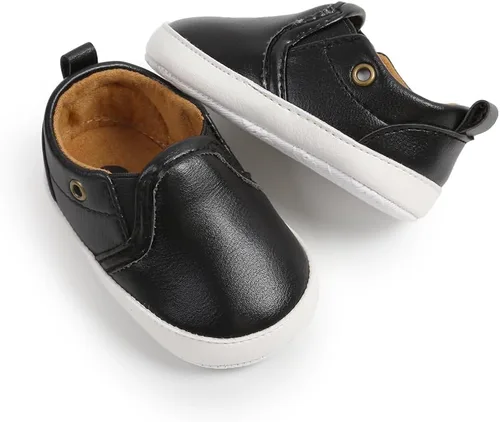 Vista 6 de Zapatos para bebés niños y niñas, suela suave, mocasines Oxford, zapatos de cuna para recién nacidos, zapatos antideslizantes para uniforme de boda