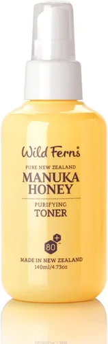 Vista 2 de Wild Ferns Tónico purificador de miel de manuka, 93% natural, 4.7 fl oz Aloe Vera, arándano, hamamelis, 93% natural