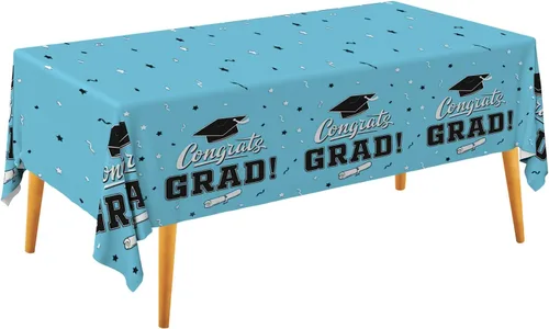 Vista 18 de Gatherfun Decoraciones de graduación, mantel de graduación Gongrats para suministros de fiesta de graduación, 3 manteles de clase de 2026, 54 x 108