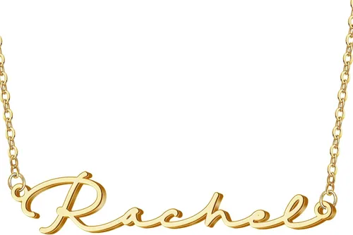 Vista 10 de DayOfShe Collar con nombre personalizado para mujer, chapado en oro de 18 quilates, collar con nombres en capas, regalos personalizados