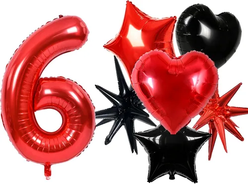 Vista 195 de Toniful - Globos de helio grandes de números del 0 al 9 de 40 pulgadas, color negro, globos digitales de número 0, globos de papel de aluminio