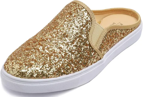 Vista 3 de FEVERSOLE Mocasines deportivos sin cordones para mujer, zapatos deportivos sin espalda a la moda
