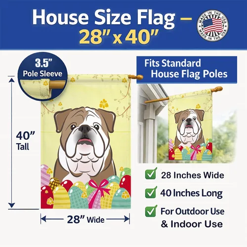 Vista 819 de Caroline's Treasures BB1923GF Bandera decorativa para jardín con diseño de Border Collie, para caza de huevos de Pascua, para jardín, jardín, patio