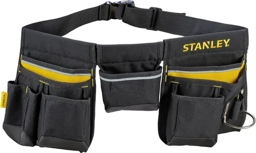 Vista 3 de STANLEY - Delantal para cinturón de herramientas esenciales, 1-96-178 Multiple pockets, Integrated Hammer Loop, Tape Pocket for Easy Reach When