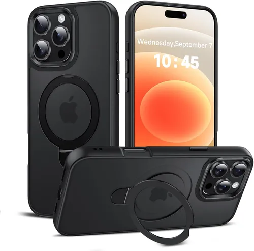 Vista 68 de LeYi Funda para iPhone 11 para MagSafe con soporte magnético, color negro
