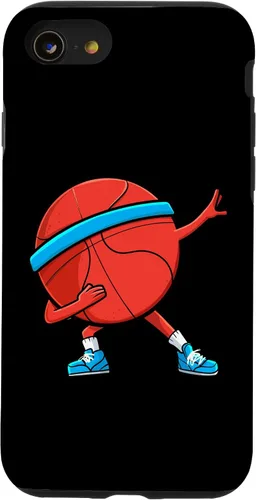 Vista 13 de iPhone 14 dabbing pelota de baloncesto divertido niños hombres mujeres deportes jugador caso