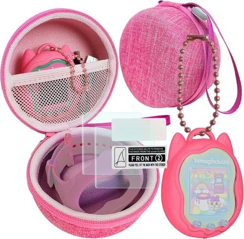 Vista 8 de Funda de silicona y funda de transporte para Tamagotchi Uni Interactive Virtual Pet Fundas protectoras para Tamagotchi Uni Watch con accesorios