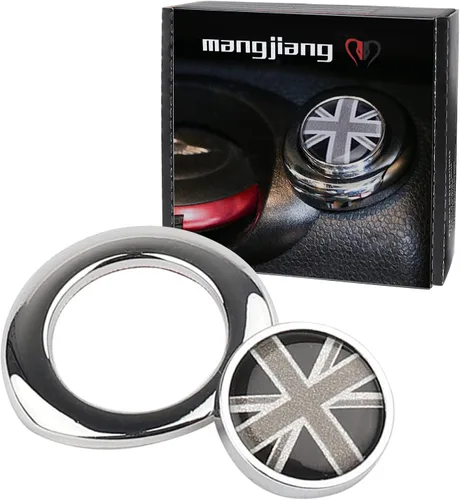 Vista 11 de Cubierta metálica para el salpicadero, botón de arranque del motor, para Mini Cooper R55 Clubman R56 Hatchback R57 Convertible R58 Coupé R59