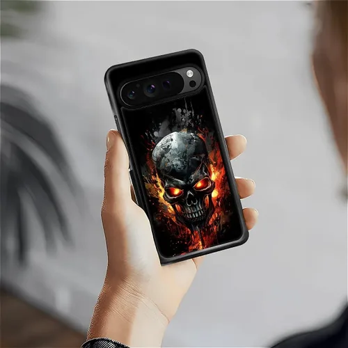 Vista 1281 de Compatible con Google Pixel 4A 5G Mobile Case Creative Acrylic Panel trasero Silicona Protección Grip especialmente diseñado para Google Pixel 4A 5G
