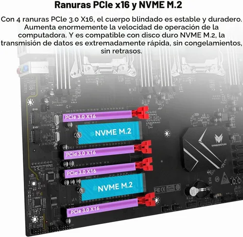 Vista 4 de X99 Placa base de doble CPU LGA 2011-3 Placa base de servidor para Intel i7 5ª/6ª generación Xeon E5 V3/V4 Series