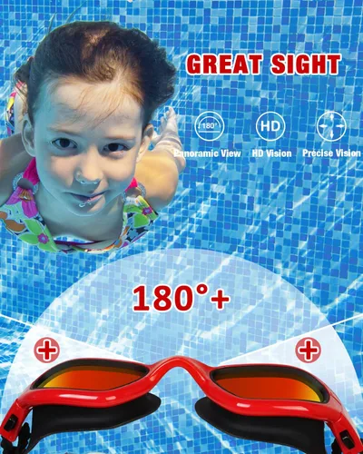 Vista 6 de XDX Gafas de natación para niños, gafas polarizadas con protección UV, antiniebla sin fugas para niños y jóvenes de 6 a 14 años