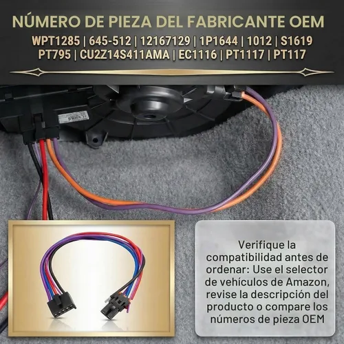 Vista 4 de Conector de Resistor del Motor del Ventilador de 3 Pines para 8e5h-19e624-a, 89018778, 89019351, 1581773, Compatible con Chevy, GMC Silverado