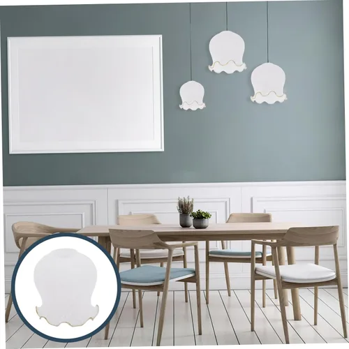 Vista 7 de Uonlytech Cubierta de lámpara de cristal para lámpara de araña diseño floral llamativa luz suave fácil de instalar