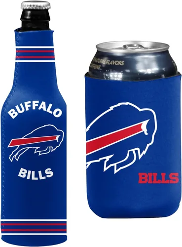 Vista 2 de Soporte aislante para latas y botellas de fútbol americano enfriador de bebidas Huggie (Nueva Orleans (Saints) - Negro) Nueva Orleans (Santos)