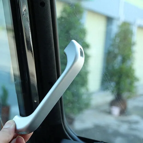 Vista 10 de Manija de agarre de puerta interior aleación de aluminio para Land Rover Defender 90 110 Interior A-Pillar Handle Accesorios de coche (rojo)
