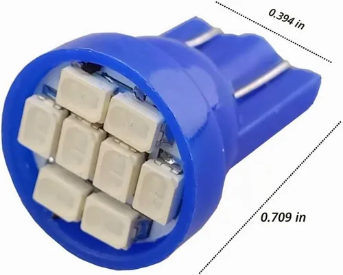 Vista 7 de T10 194 168 Bombillas LED azules para instrumentos del panel de control con enchufe de bloqueo giratorio T10, focos LED súper brillantes para panel