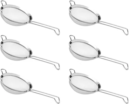 Vista 7 de YBM HOME Colador de malla fina de acero inoxidable con mango para enjuagar granos, frijoles y frutas de arroz, 2.5 pulgadas