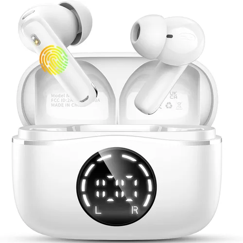 Vista 11 de Auriculares inalámbricos Bluetooth 5.4 2026, auriculares estéreo con graves A-Negro PRO