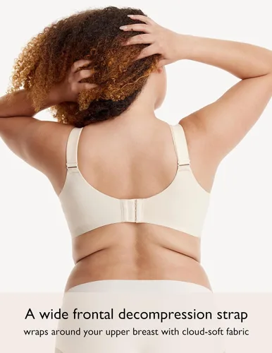 Vista 4 de COMFELIE Wireless Bra with Support B-E Cups, Lightly Lined Zero Gravity Sculpt No Spillage Seamless T-Shirt Bra EB063