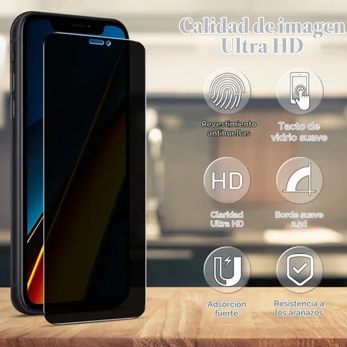 Vista 2 de Pokolan Protector de pantalla de privacidad diseñado para iPhone 11 Pro Max Negro