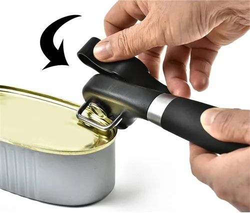 Vista 6 de ZKG Abridor de latas Herramientas de cocina profesional Abrebotellas Cuchillo manual de mano Abrelatas Abrelatas Abrelatas de corte lateral
