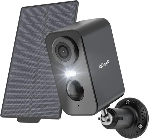 Vista 10 de ieGeek Cámaras de seguridad solares inalámbricas para exteriores con panel solar, cámara inalámbrica WiFi 2K para seguridad en el hogar con visión