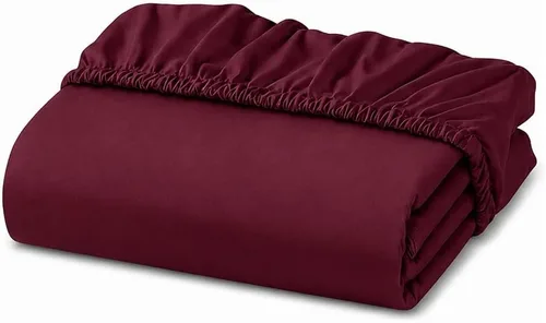 Vista 24 de Sábana bajera ajustable de lujo suave de 600 hilos, 100% algodón egipcio, sábana bajera ajustable individual con elástico alrededor, se adapta a
