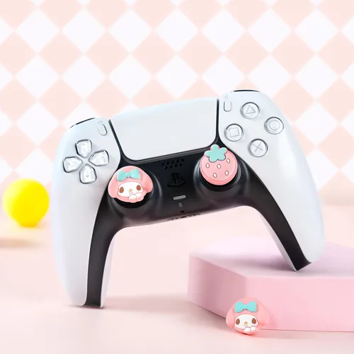 Vista 5 de Yocore Tapas de agarre para el pulgar para interruptor, agarres de silicona suave, tapas analógicas de silicona suave para Switch ProPS4PS5, 4