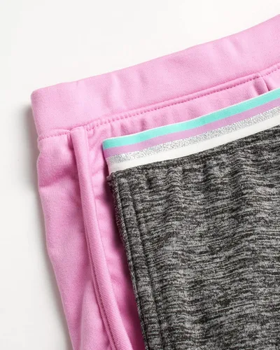 Vista 3 de Body Glove Pantalones cortos activos para niñas, paquete de 4 pantalones cortos de delfín para gimnasio y gimnasio (Talla 7-12)