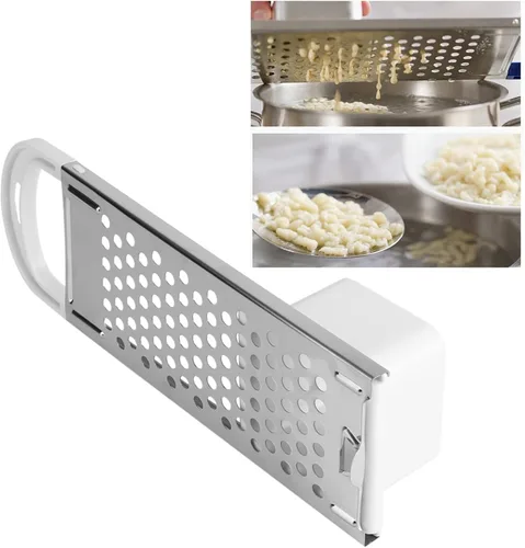 Vista 4 de Qqmora Stainless Steel Spaetzle Maker Noodle Maker Pasta Maker Durable Kitchen Tool with Blades for Homemade Noodles Pasta Dumplings Cooking Baking