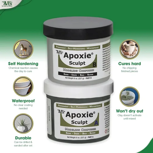 Vista 7 de Aves Apoxie Sculpt - Compuesto de modelado de 2 partes (A y B) - 1 libra, natural