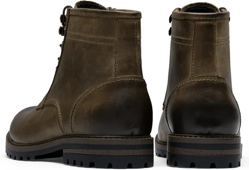 Vista 5 de Jousen Mens Boots Leather Motorcycle Casual Boots For Men Waterproof Hiking Chukka Boots Mens