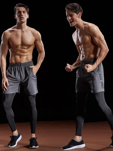 Vista 7 de NELEUS Pantalones cortos deportivos ligeros de entrenamiento con bolsillos para hombre