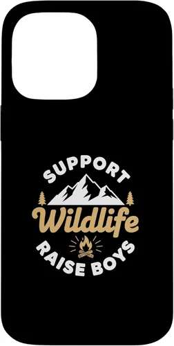 Vista 21 de Parent Support Wildlife Raise Boys - Mom Dad Outdoors Case for iPhone 16