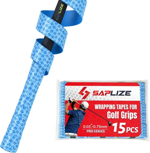 Vista 10 de SAPLIZE Cintas de Envolvimiento para Grip de Golf, Paquete de 3 o 15 Cintas de Sobregrip de PU Adhesivas, Nueva Solución de Regripping para Grips