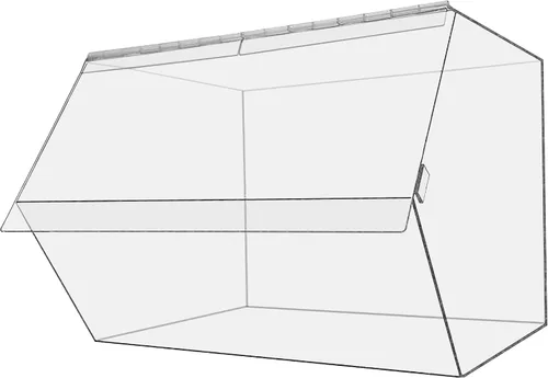 Vista 10 de Marketing Holders Cubo de exhibición de pastelería con puerta de 10.25 x 11.5 x 11 pulgadas para productos horneados con 2 bandejas extraíbles