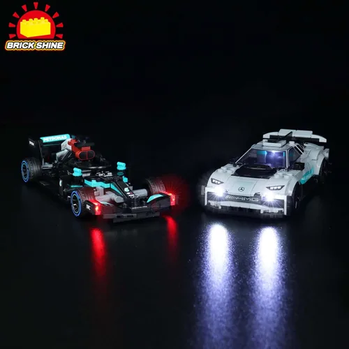 Vista 2 de Kit de luces para Lego Speed Champions Mercedes AMG 76909 (Lego Set no incluido) (Classic)