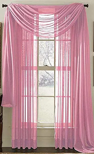 Vista 17 de Sapphire Home Cortinas traslúcidas negras de 63 pulgadas de largo, juego de 2 paneles de cortinas traslúcidas, filtrantes de luz, cortinas Negro